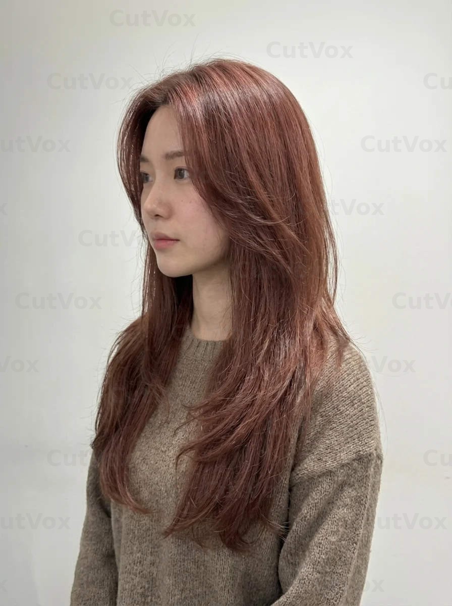 로즈 앰버 레이어드컷 - 이미지 2