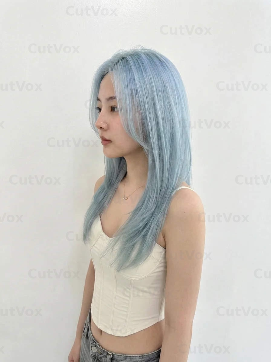 에어리 블루 허쉬컷 - 이미지 2